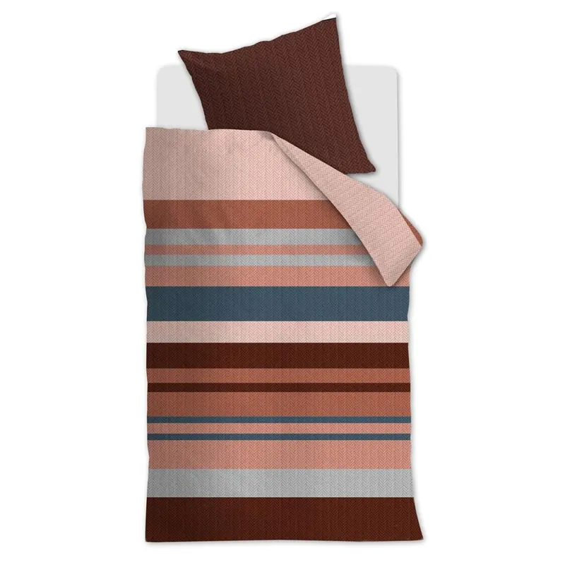 Beddinhouse Bettwäsche Renforcé Travis Terra + 1x 1 , 1 Terrakotta 155x220, 155 x 220 cm orange