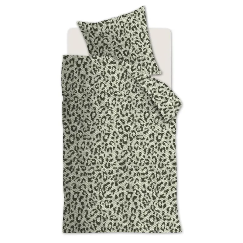 Beddinhouse Biber Kissenbezug Leone Green 1 80x80, 80 x 80 cm grün