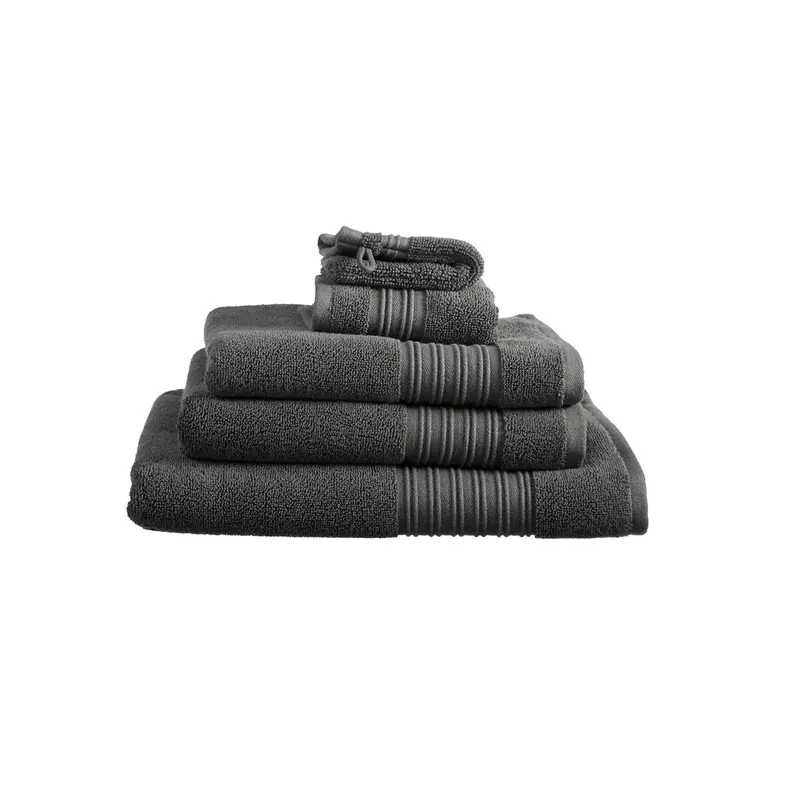 Beddinhouse Handtuch Baumwoll-Frottee Frotteeware Sheer Anthracite Set A 3 set van 3 Anthrazit 60x110, 60 x 110 cm grau