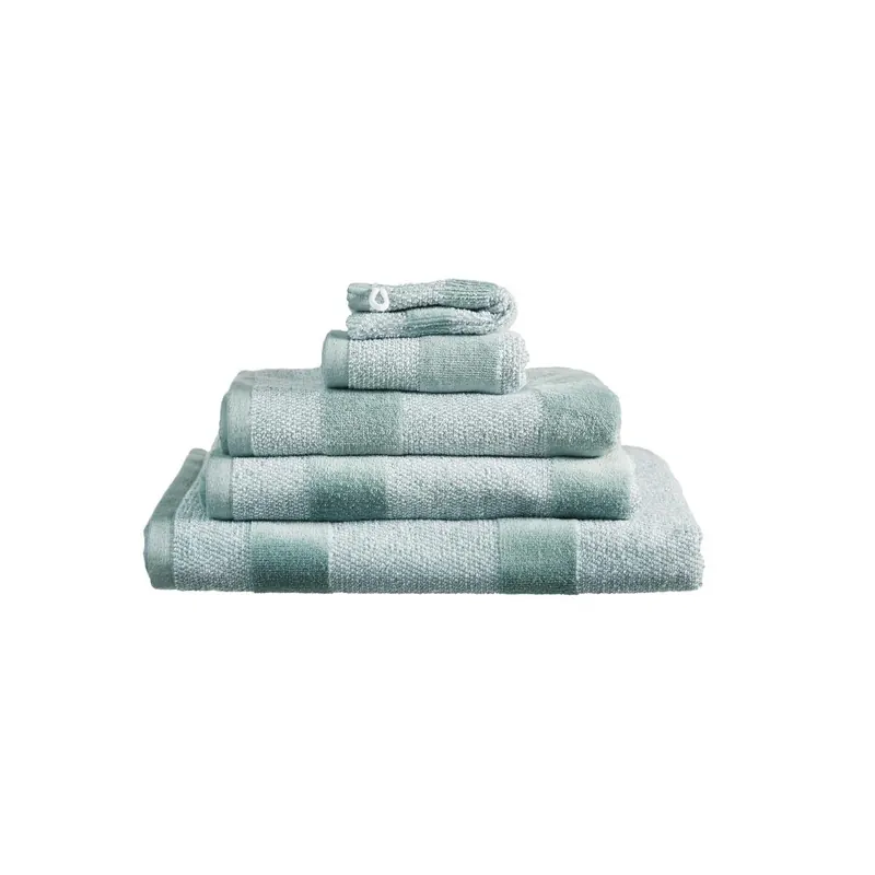 Beddinhouse Heimtextilie Baumwoll-Frottee Frotteeware Sheer Stripe Green Set A 3 set van 3 x Waschlappen 16x22, 16 x 22