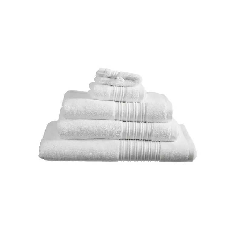 Beddinhouse Heimtextilie Baumwoll-Frottee Frotteeware Sheer White Set A 3 set van 3 Gästetuch 30x50, 30 x 50 cm weiß