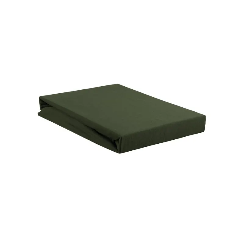 Beddinhouse Jersey Spannbettlaken , Baumwolle 160 Hl Dark Green /220 cm Steghöhe: 30 cm 1 Dunkel 180x200, 180 x 200 grün