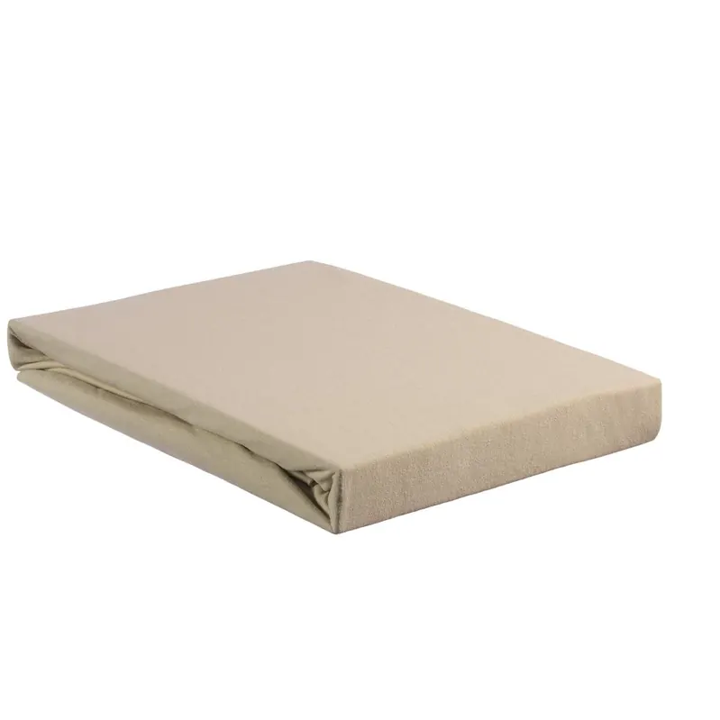 Beddinhouse Jersey Spannbettlaken , Baumwolle Td Sand /220 Cm Hh: 10 Cm /220 cm Steghöhe: 10 cm 1 Topper- Sand 140 x 200