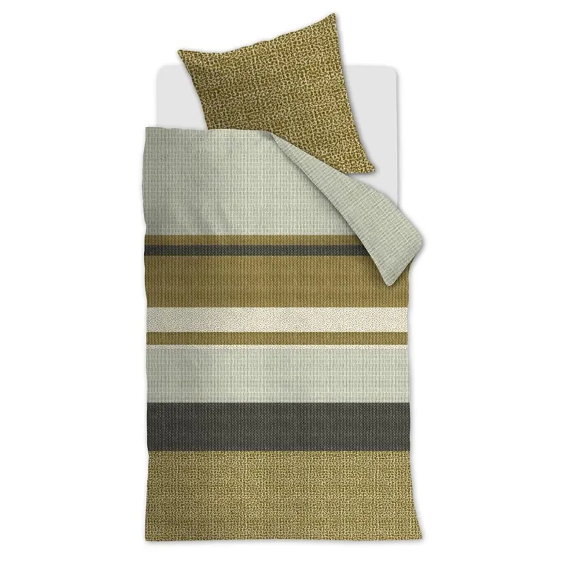 Beddinhouse Mako-Satin Bettwäsche Darren Green + 1x 1 , 1 155x220, 155 x 220 cm grün