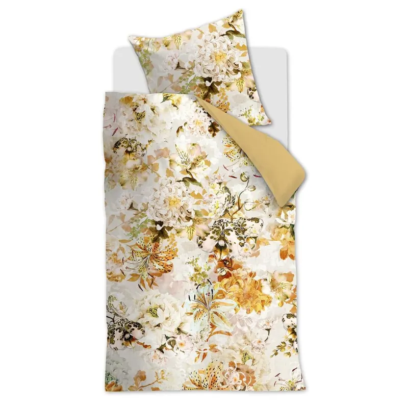 Beddinhouse Mako-Satin Bettwäsche Mellow Breeze Yellow + 1x 1 , 1 135x200, 135 x 200 cm gelb