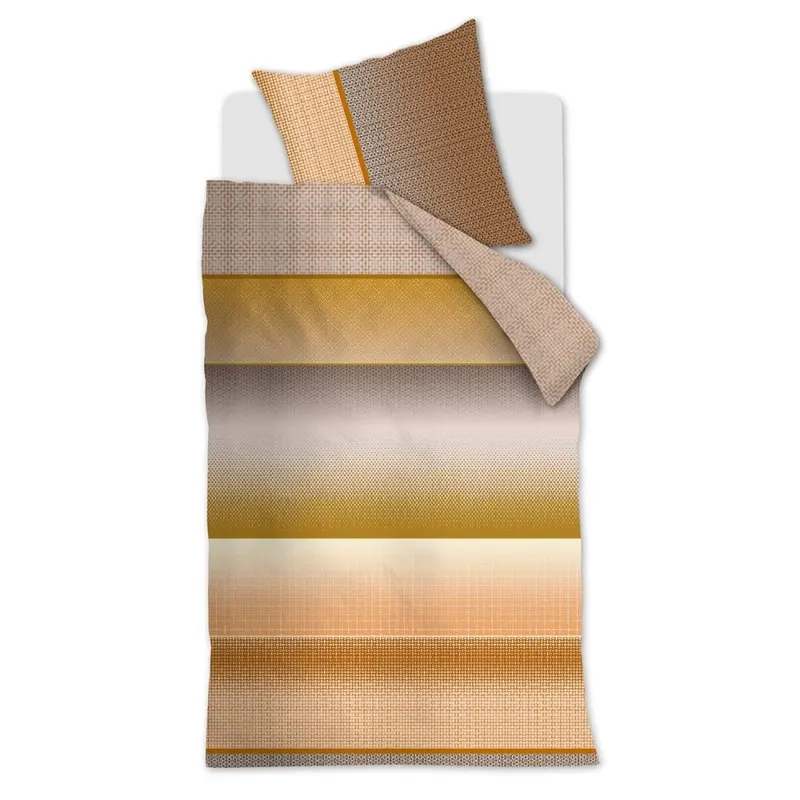 Beddinhouse Mako-Satin Bettwäsche O Tte Yellow + 1x 1 , 1 155x220, 155 x 220 cm gelb