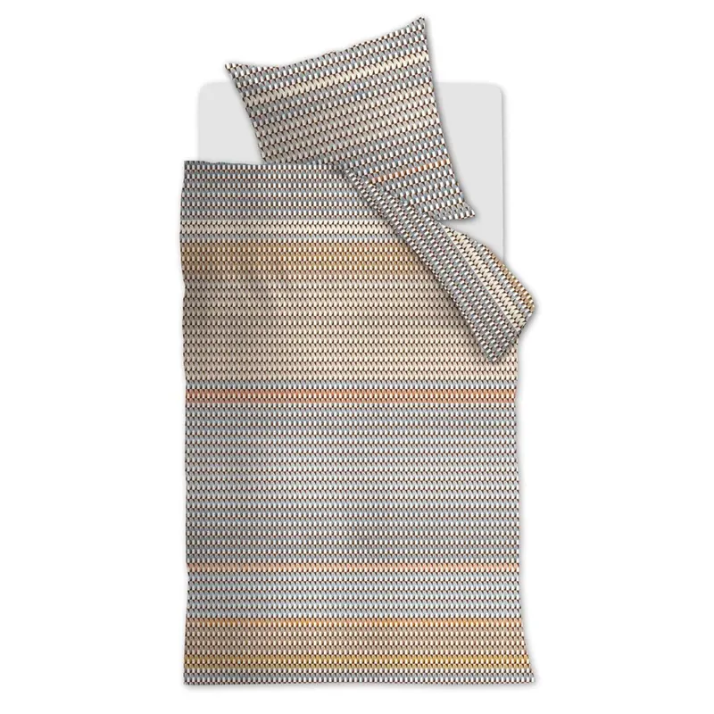 Beddinhouse Mako-Satin Bettwäsche Rhythm al + 1x 1 , 1 135x200, 135 x 200 cm natur