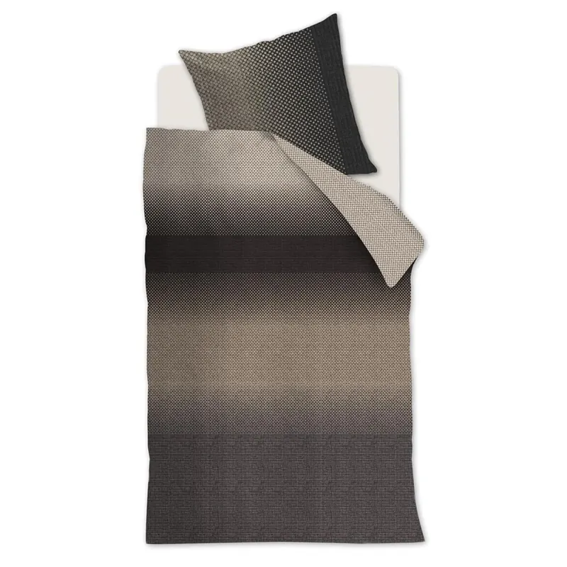 Beddinhouse Mako-Satin Kissenbezug Duco Grey 1 80x80, 80 x 80 cm Grau