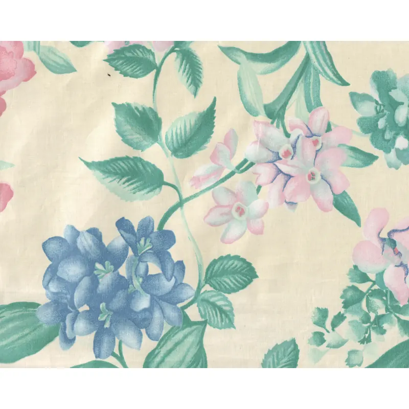 Beschichteter Baumwoll-Dekostoff APRILLE, Blüten-Ranken, rosa