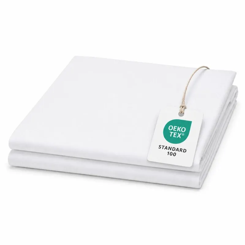 Betttuch ohne Gummizug Bettlaken glatt Haustuch Marke 200 x 260 cm weiss
