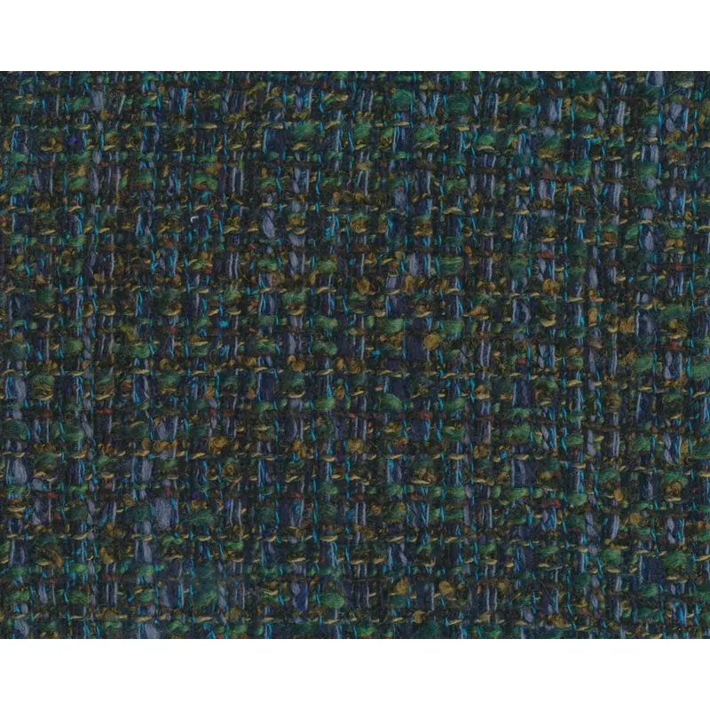 Bouclé-Wollstoff PETRO, Sprenkel-Karo, dunkelgrün, Hilco