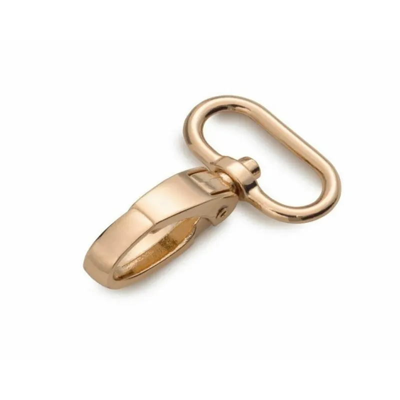 Breiter Karabinerhaken aus Metall, gold, Prym