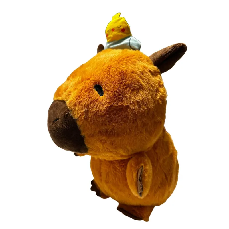 Capybara Kuscheltier braun Figur Plüsch 24 cm Plüsch Capybara Küken braun gelb