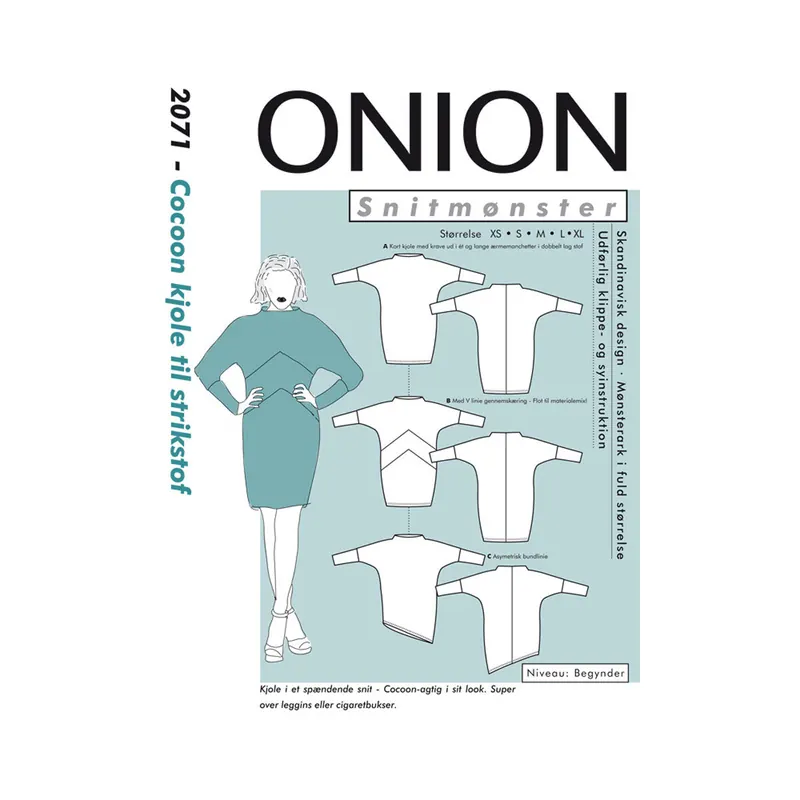 Cocoon-Kleid aus Jersey, Schnittmuster ONION 2071