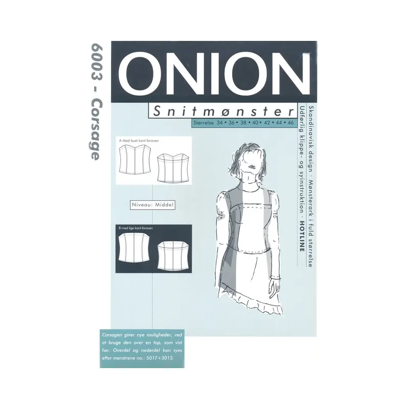 Corsage, Schnittmuster ONION 6003