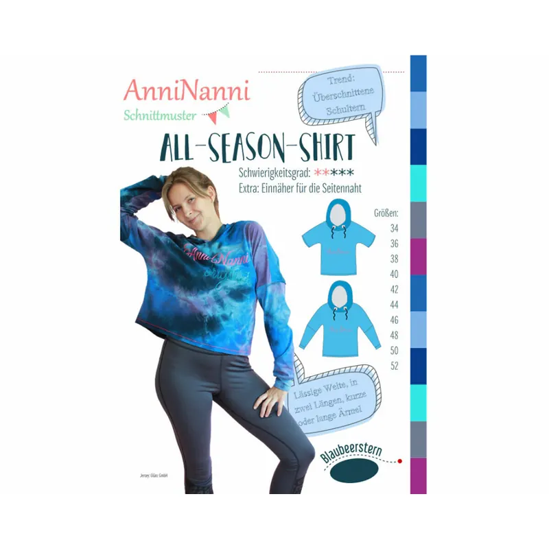 Damen-Schnittmuster ALL-SEASON-SHIRT, Blaubeerstern
