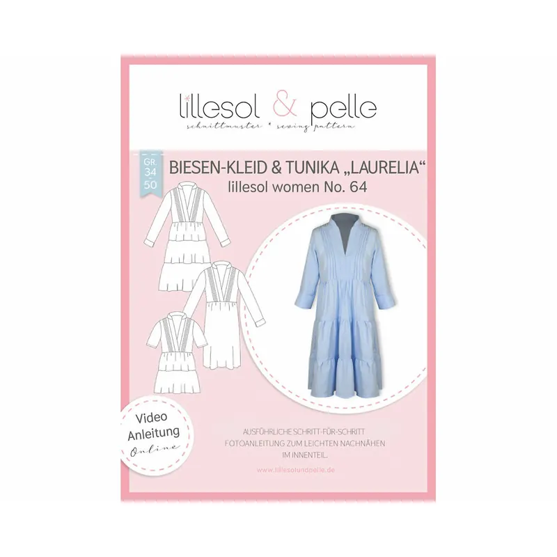 Damen-Schnittmuster Biesen-Kleid & Tunika LAURELIA, lillesol women No.64