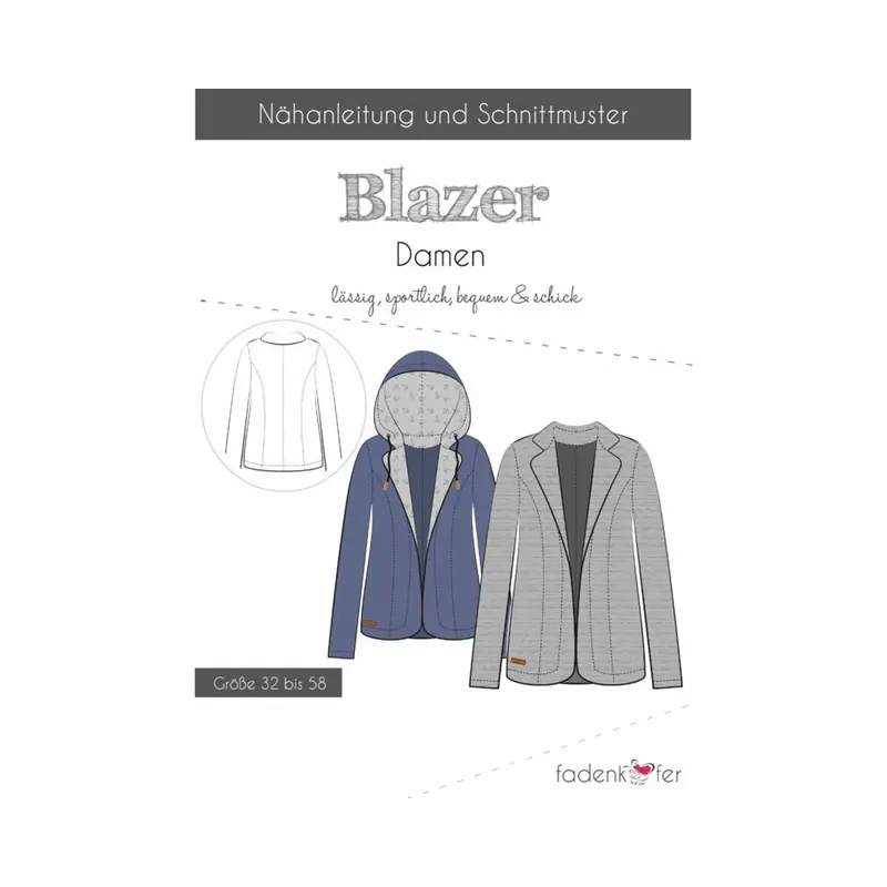 Damen-Schnittmuster Blazer, fadenkäfer