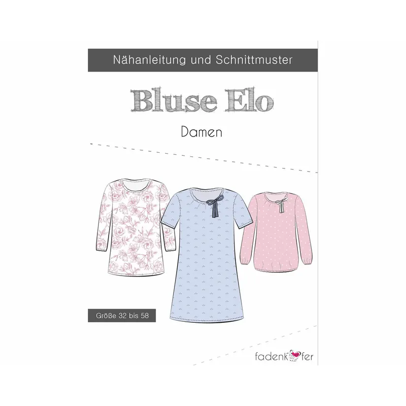 Damen-Schnittmuster Bluse ELO, fadenkäfer