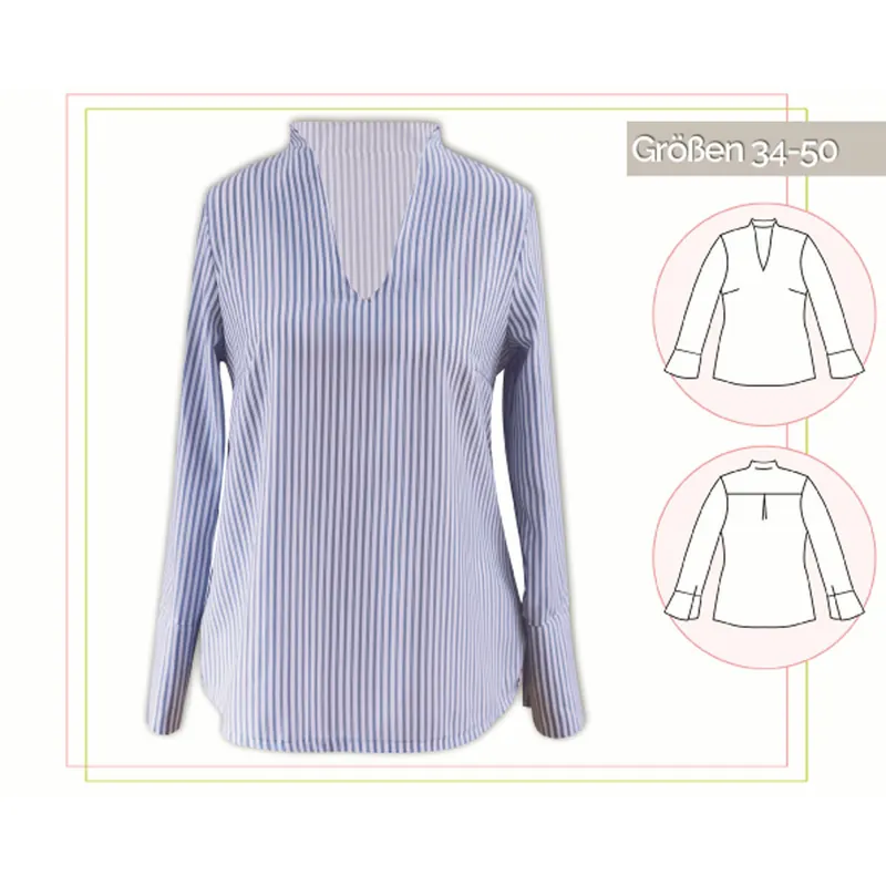 Damen-Schnittmuster Bluse FLORA, lillesol women No.38