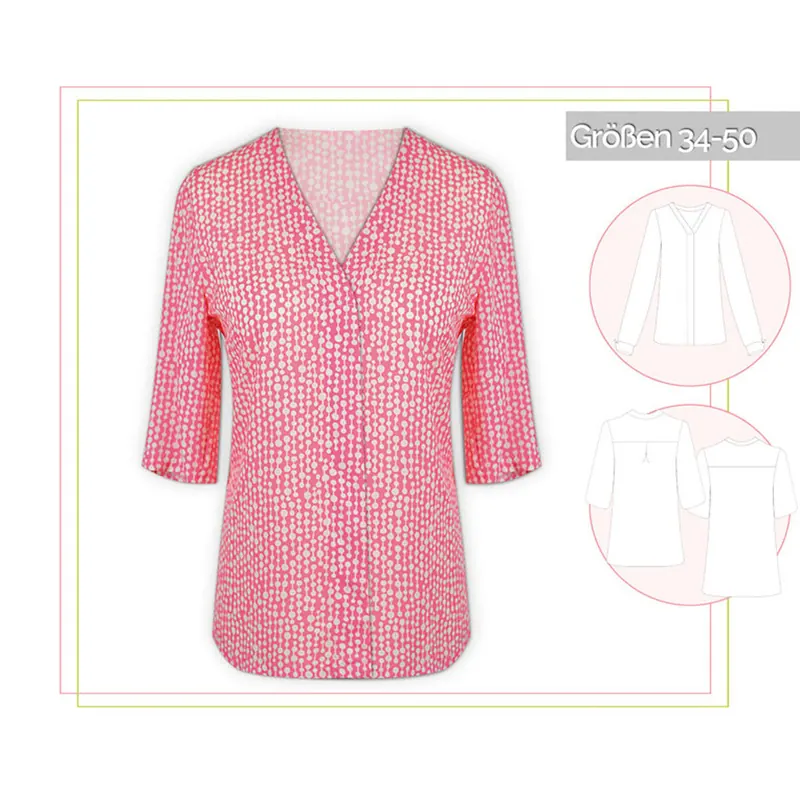 Damen-Schnittmuster Bluse MARISOL, lillesol women No.30