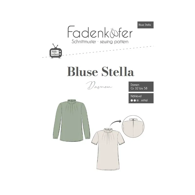 Damen-Schnittmuster Bluse STELLA, fadenkäfer