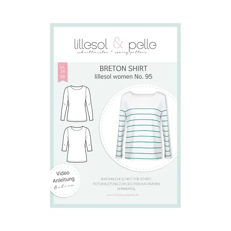 Damen-Schnittmuster BRETON SHIRT, lillesol women No.95