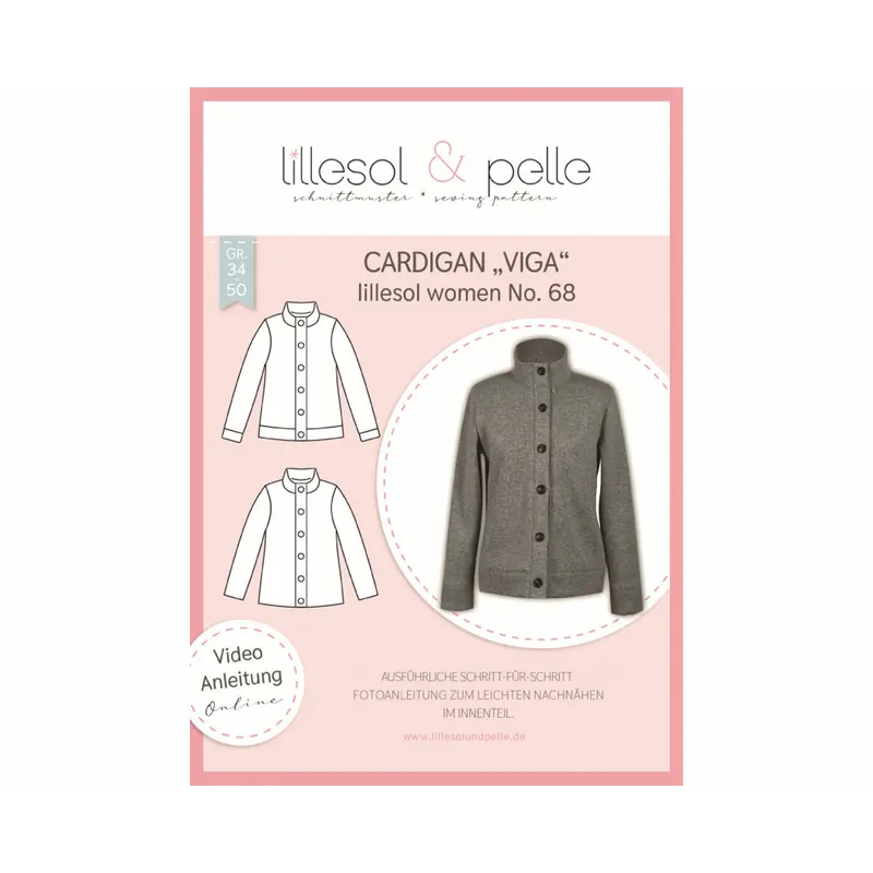 Damen-Schnittmuster Cardigan VIGA, lillesol women No.68