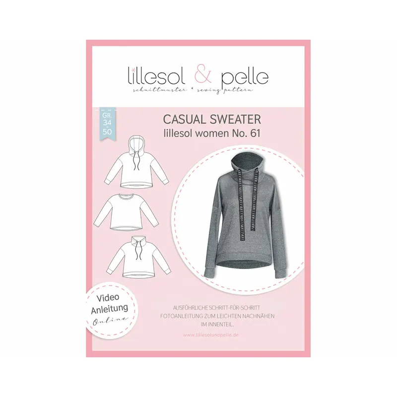 Damen-Schnittmuster Casual Sweater, lillesol women No.61