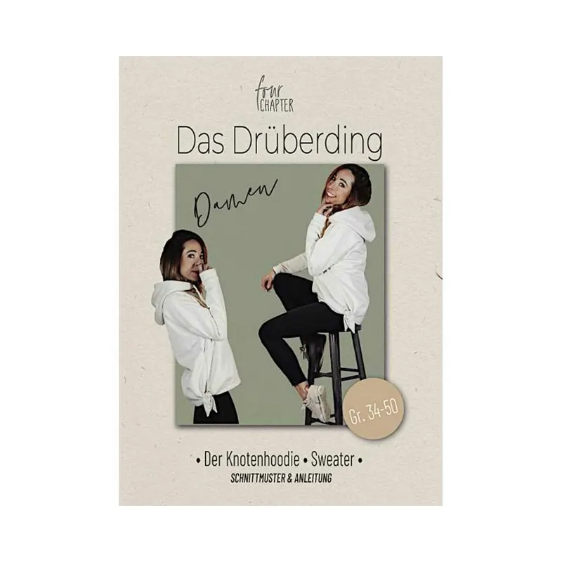 Damen-Schnittmuster DAS DRÜBERDING, Knotenhoodie, Blaubeerstern