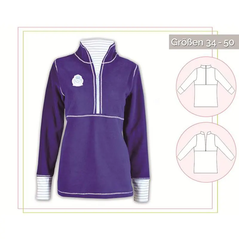 Damen-Schnittmuster Fleece-Pulli, lillesol women No.12