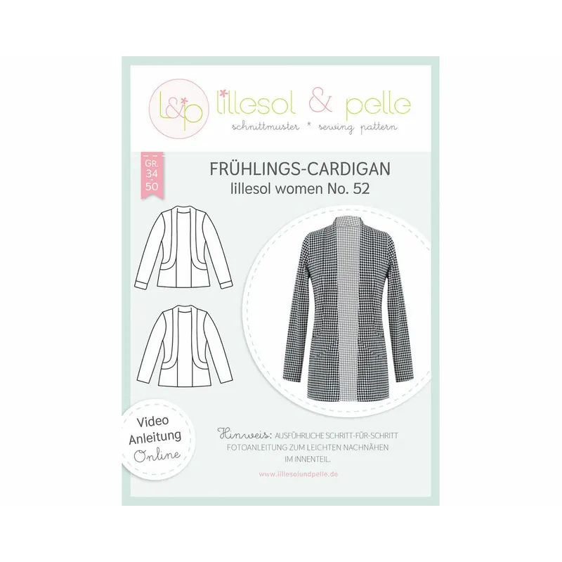 Damen-Schnittmuster Frühlings-Cardigan, lillesol women No.52