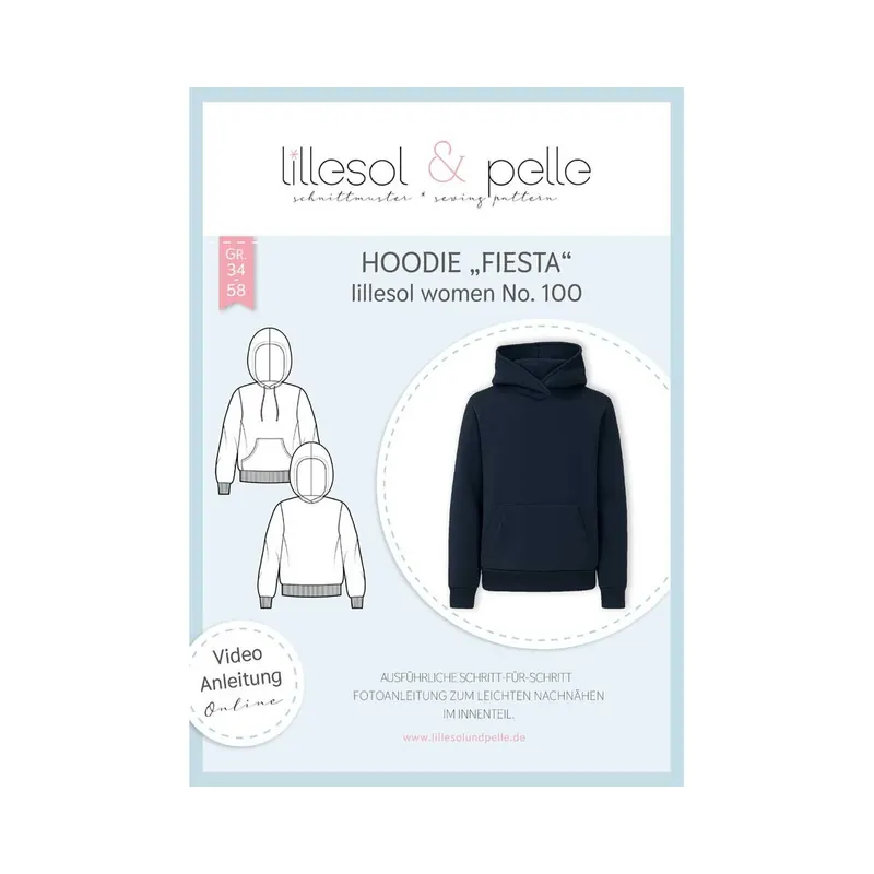 Damen-Schnittmuster Hoodie FIESTA, lillesol women No.100