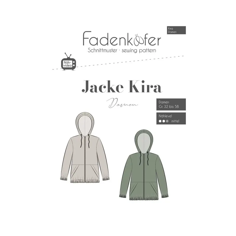 Damen-Schnittmuster Jacke KIRA, fadenkäfer