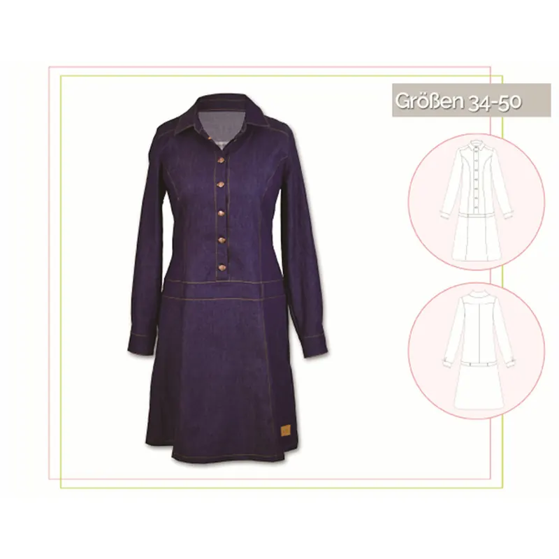 Damen-Schnittmuster Jeanskleid, lillesol women No.26