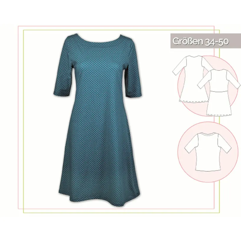Damen-Schnittmuster Jerseykleid, lillesol women No.22