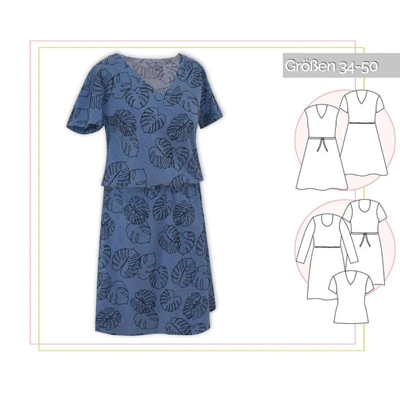 Damen-Schnittmuster Jerseykleid & -shirt, lillesol women No.36