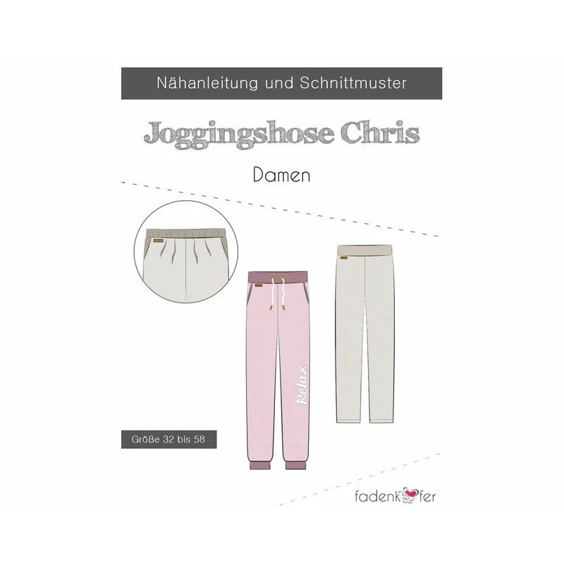 Damen-Schnittmuster Jogginghose CHRIS, fadenkäfer
