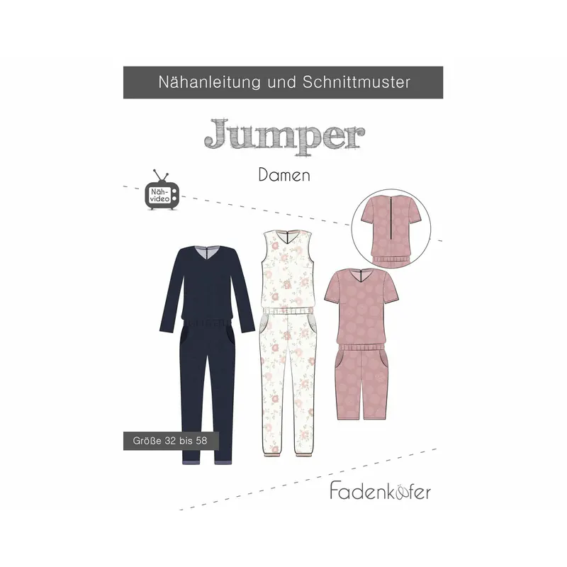Damen-Schnittmuster JUMPER, fadenkäfer