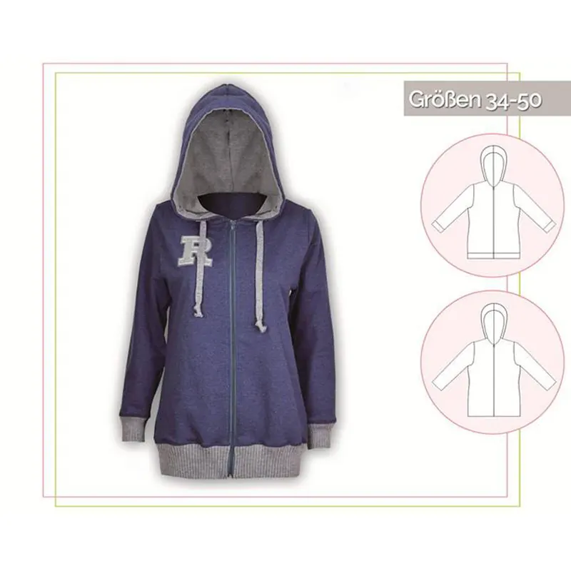Damen-Schnittmuster Kapuzenjacke, lillesol women No.15