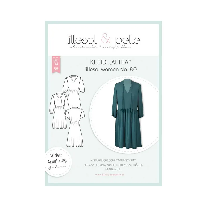 Damen-Schnittmuster Kleid ALTEA, lillesol women No.80