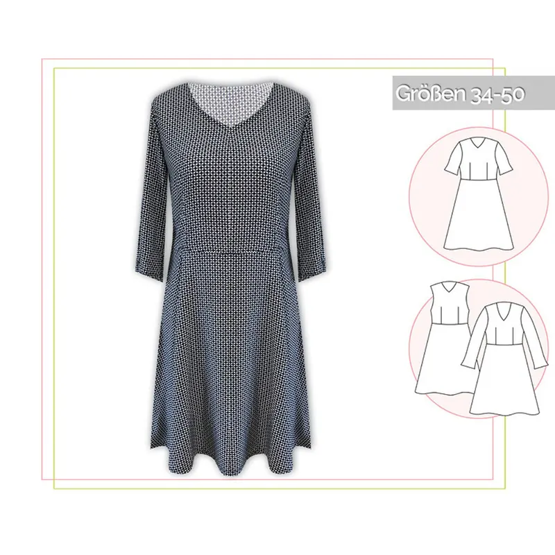 Damen-Schnittmuster Kleid BELLEZA, lillesol women No.34