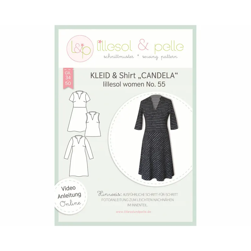 Damen-Schnittmuster Kleid CANDELA, lillesol women No.55