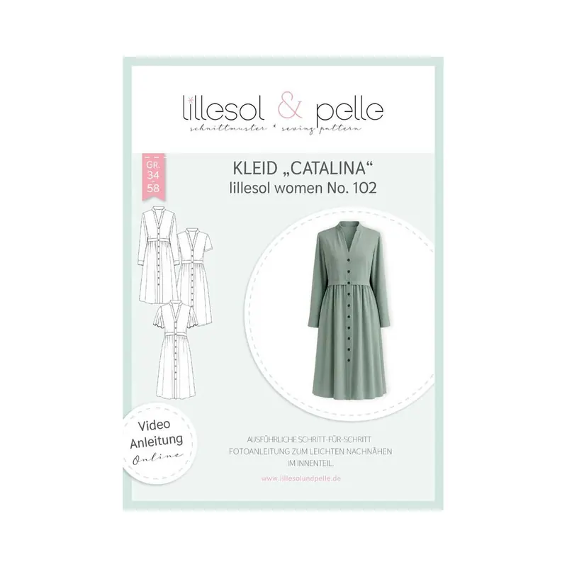 Damen-Schnittmuster Kleid CATALINA, lillesol women No.102