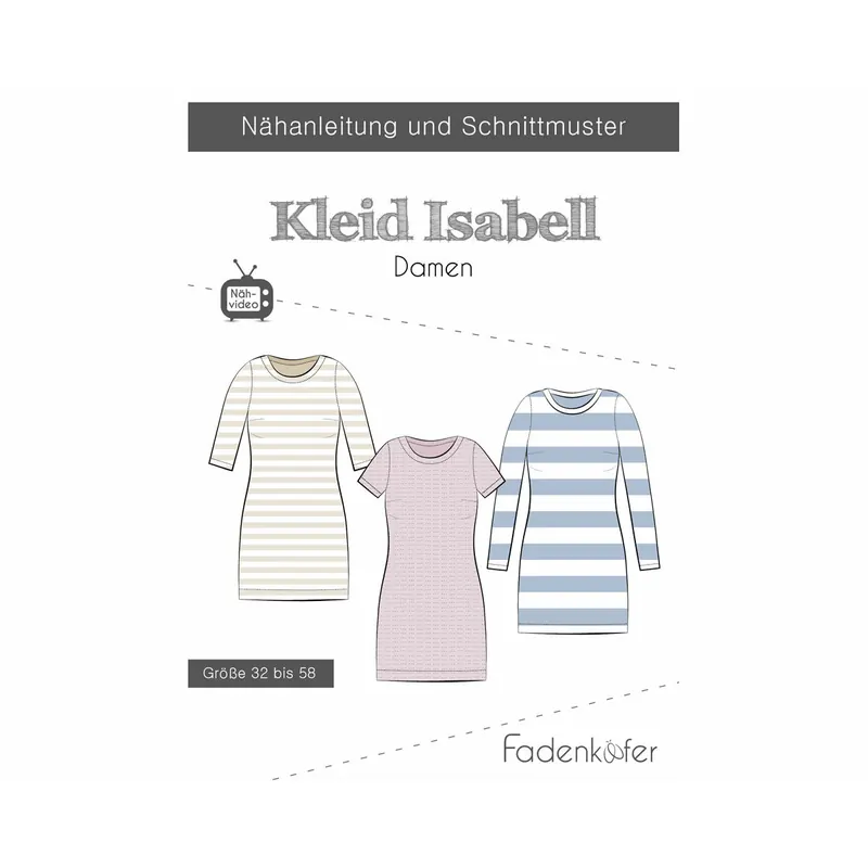 Damen-Schnittmuster Kleid ISABELL, fadenkäfer