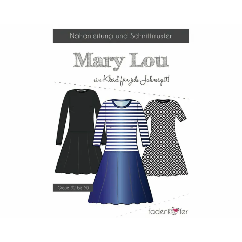 Damen-Schnittmuster Kleid MARY LOU, fadenkäfer