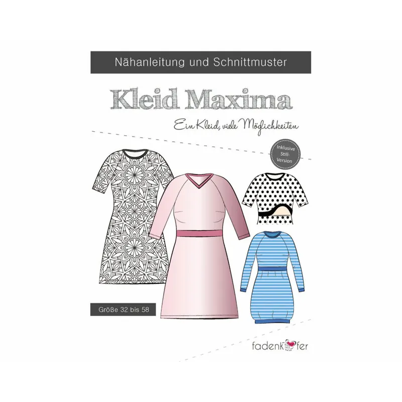 Damen-Schnittmuster Kleid MAXIMA, fadenkäfer