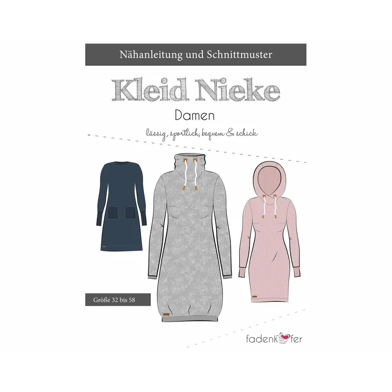Damen-Schnittmuster Kleid NIKE, fadenkäfer