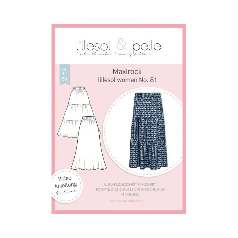 Damen-Schnittmuster Maxirock, lillesol women No.81