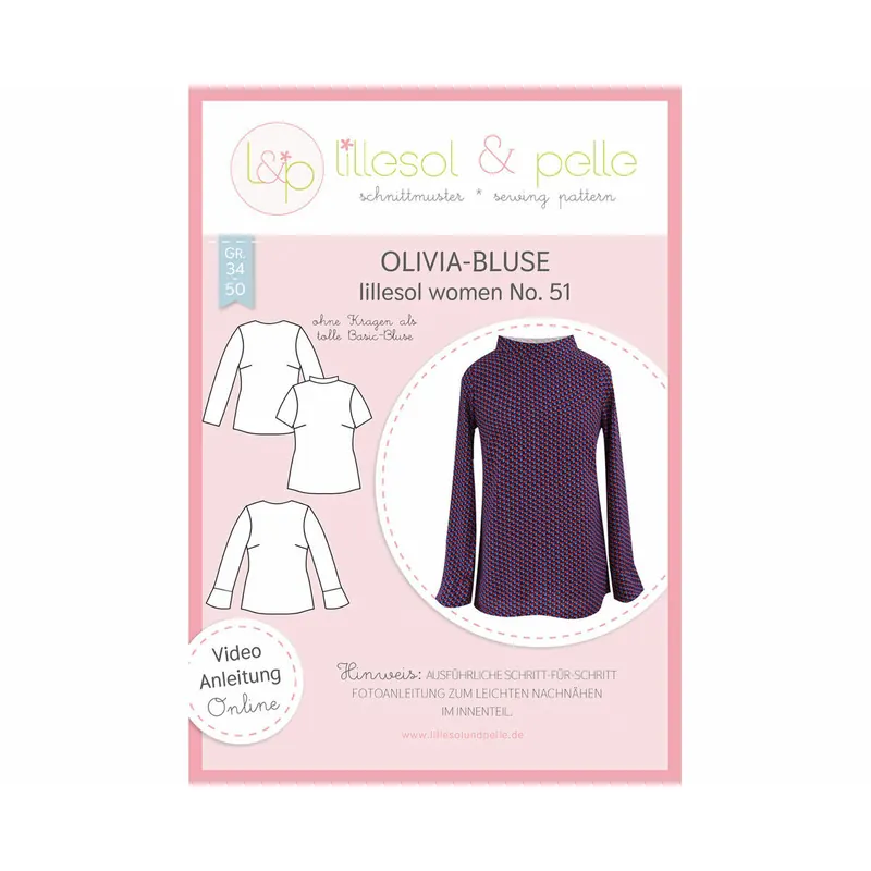 Damen-Schnittmuster Olivia-Bluse, lillesol women No.51